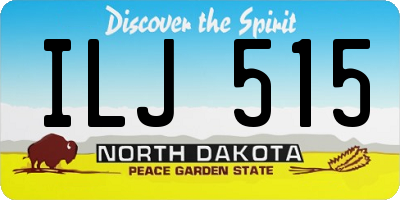 ND license plate ILJ515
