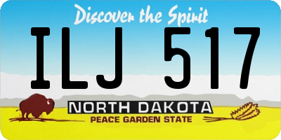 ND license plate ILJ517