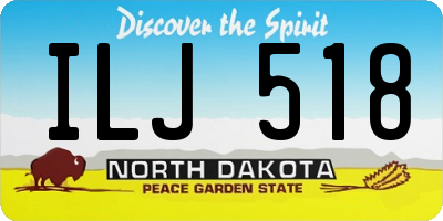 ND license plate ILJ518