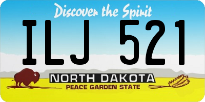 ND license plate ILJ521