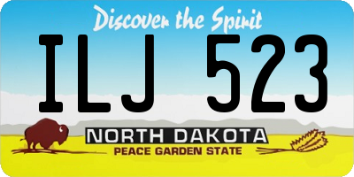 ND license plate ILJ523