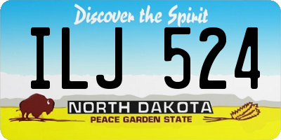ND license plate ILJ524