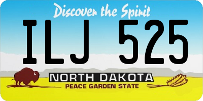 ND license plate ILJ525