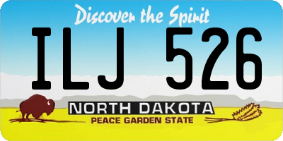 ND license plate ILJ526