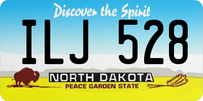 ND license plate ILJ528