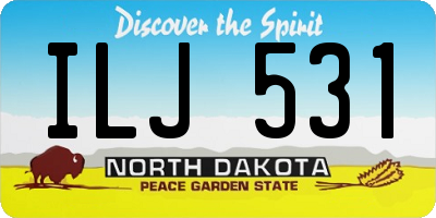 ND license plate ILJ531