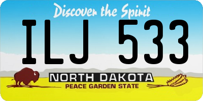 ND license plate ILJ533