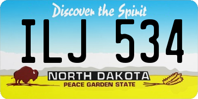 ND license plate ILJ534
