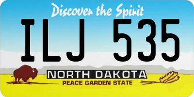 ND license plate ILJ535