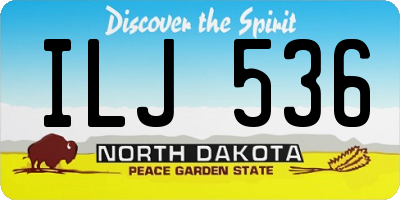 ND license plate ILJ536