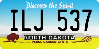 ND license plate ILJ537