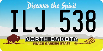 ND license plate ILJ538