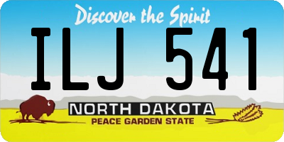 ND license plate ILJ541