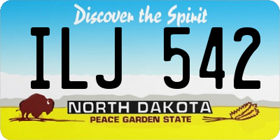 ND license plate ILJ542