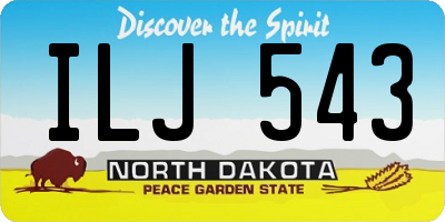 ND license plate ILJ543