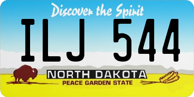 ND license plate ILJ544