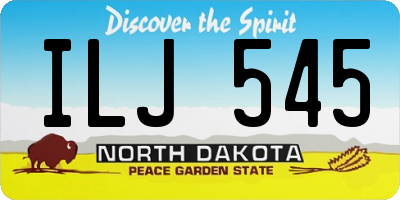 ND license plate ILJ545
