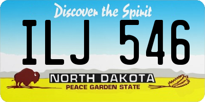 ND license plate ILJ546