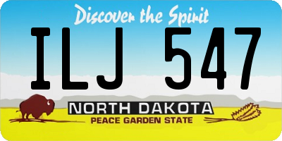 ND license plate ILJ547