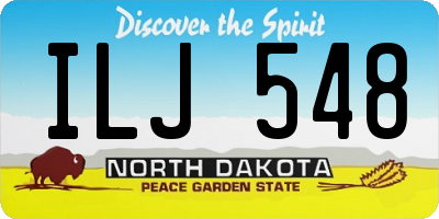 ND license plate ILJ548