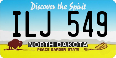 ND license plate ILJ549