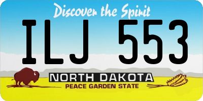 ND license plate ILJ553