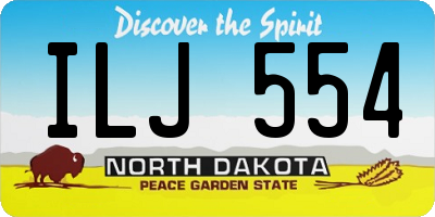 ND license plate ILJ554