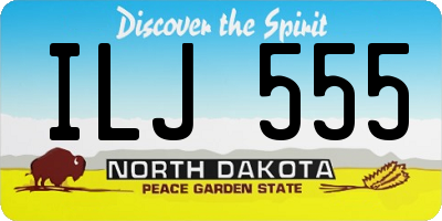 ND license plate ILJ555