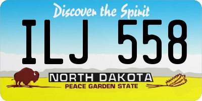 ND license plate ILJ558