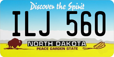 ND license plate ILJ560