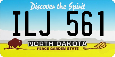 ND license plate ILJ561
