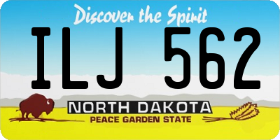 ND license plate ILJ562