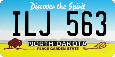 ND license plate ILJ563