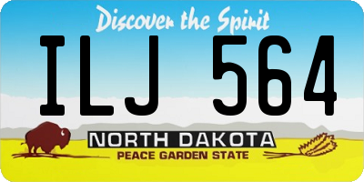 ND license plate ILJ564