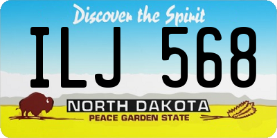 ND license plate ILJ568