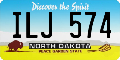 ND license plate ILJ574