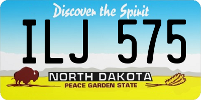 ND license plate ILJ575
