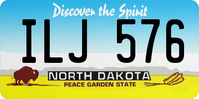 ND license plate ILJ576