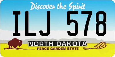 ND license plate ILJ578