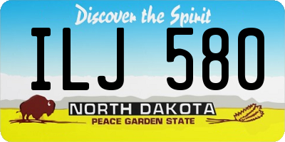 ND license plate ILJ580
