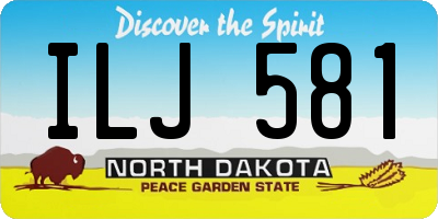 ND license plate ILJ581