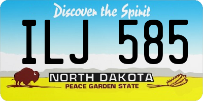 ND license plate ILJ585