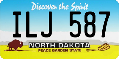 ND license plate ILJ587