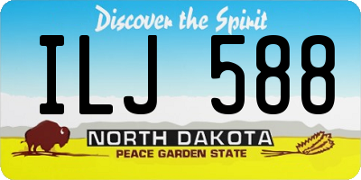 ND license plate ILJ588