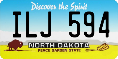 ND license plate ILJ594