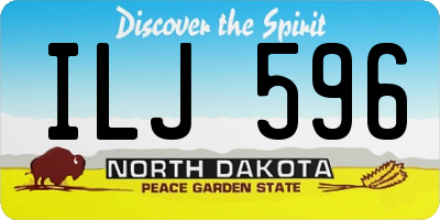 ND license plate ILJ596