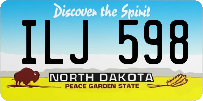 ND license plate ILJ598