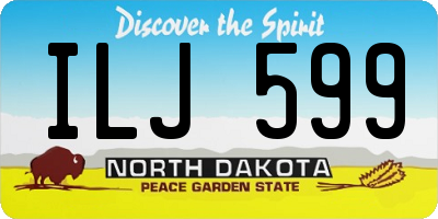 ND license plate ILJ599