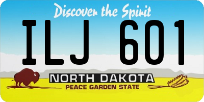 ND license plate ILJ601