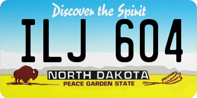 ND license plate ILJ604